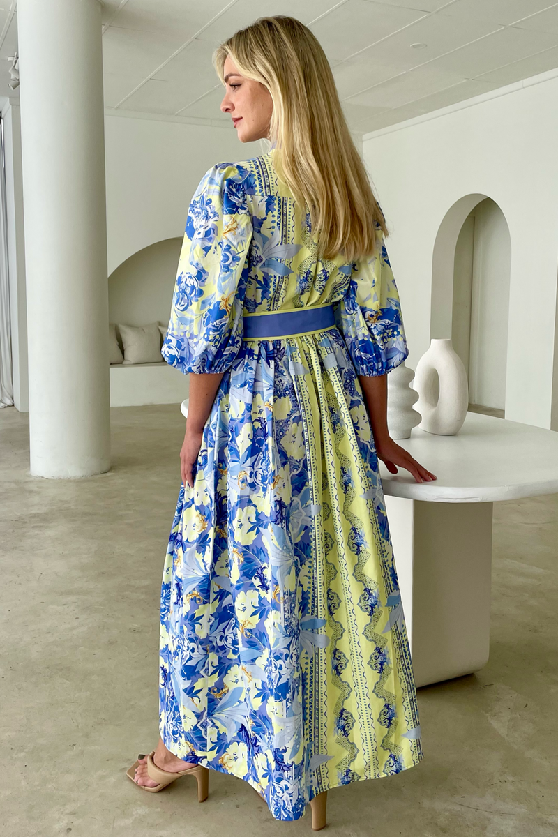 CAMILLA MAXI DRESS BLUE The Cherry Shop CAMILLA MAXI DRESS BLUE The Cherry Shop