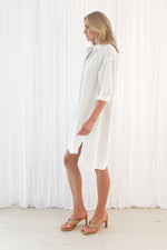 ELLE SHIRT DRESS - WHITE