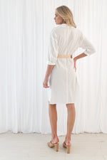ELLE SHIRT DRESS - WHITE